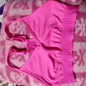 PINK Victoria's Secret Pink Sports Bra with Smooth Fabric and Supportive Fit